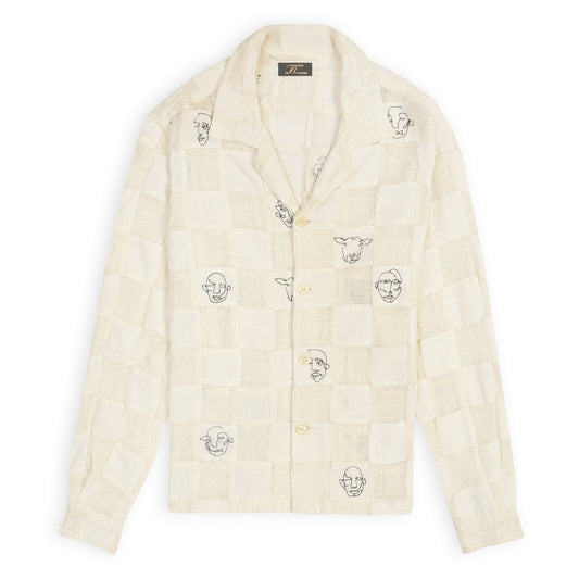 ARTFUL FACES PATCHWORK SHIRT
