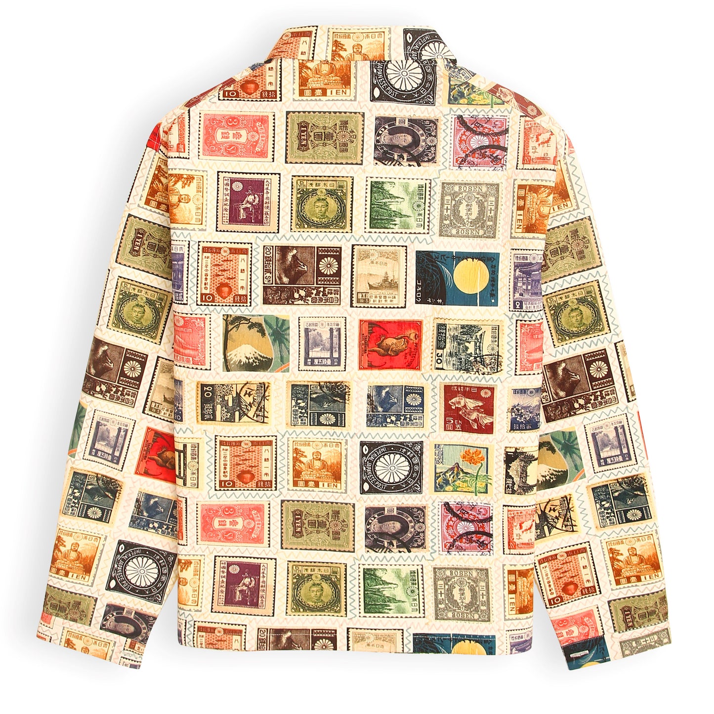 “Victor unisex multicolor cotton satin shirt jacket with hand embroidery”