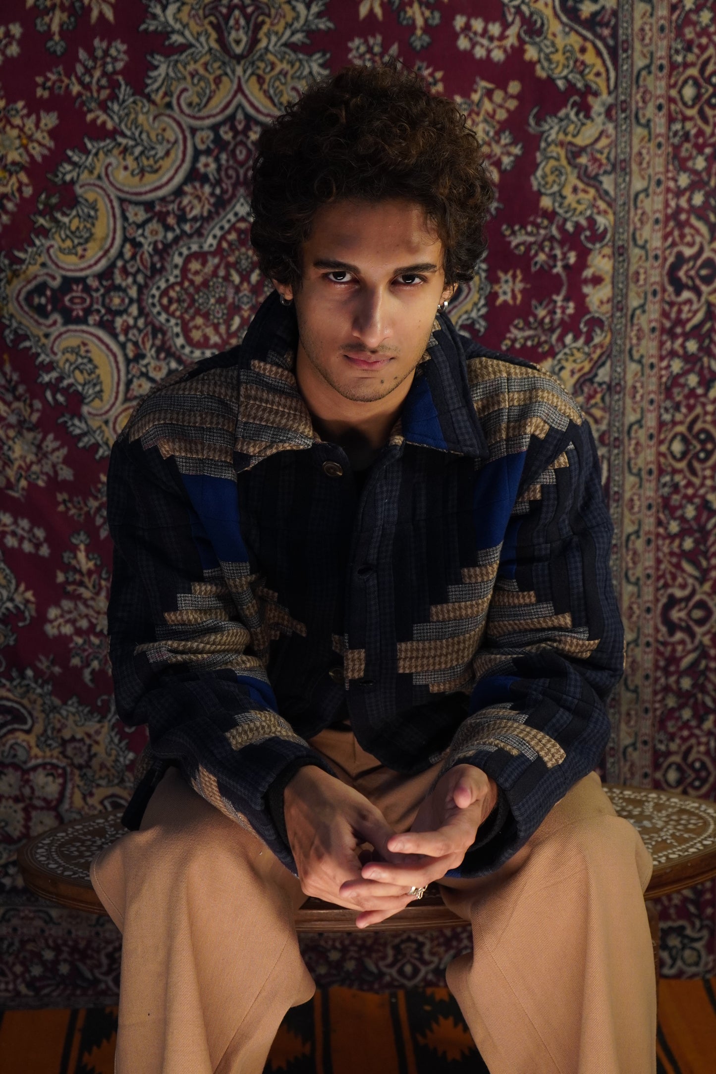 Multicolor wool blended fabric unisex patchwork shirt jacket
“Jack unisex multicolor wool blend jacket with all-over patchwork”