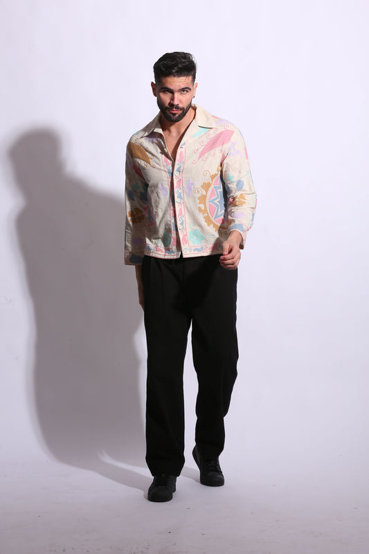 SUZANI MOTIF EMBROIDERED SHIRT