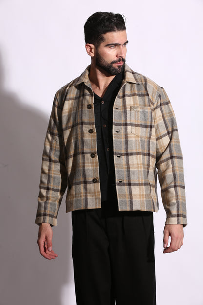 BENNETT WOOL PLAID UNISEX JACKET