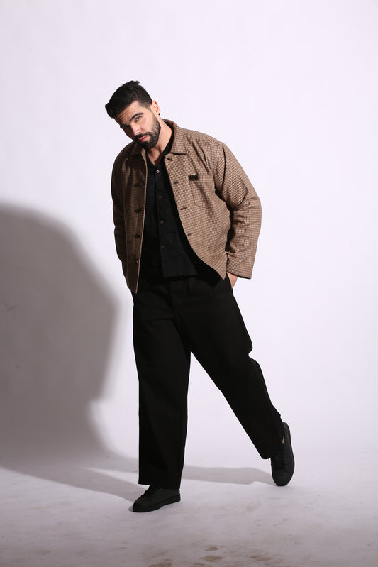 HARRON BROWN CHECK JACKET