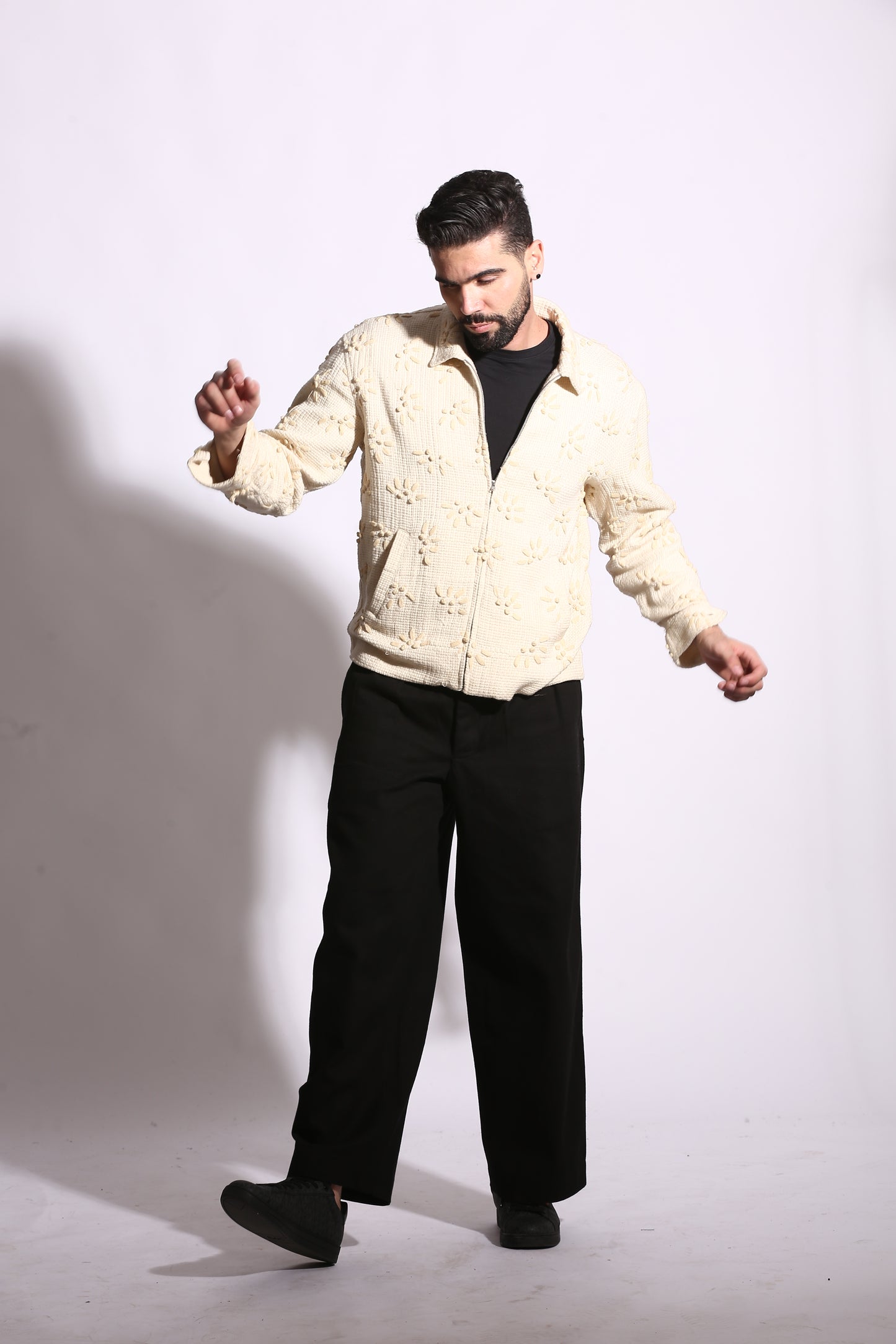 ROWAN ECRU TEXTURED JACKET