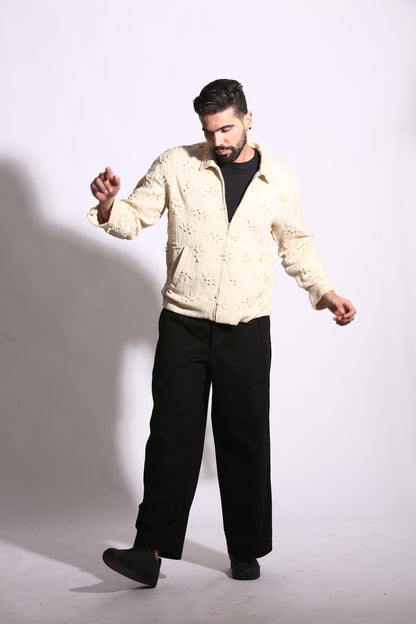 ROWAN ECRU TEXTURED JACKET