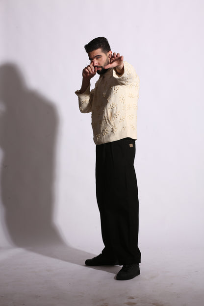 ROWAN ECRU TEXTURED JACKET