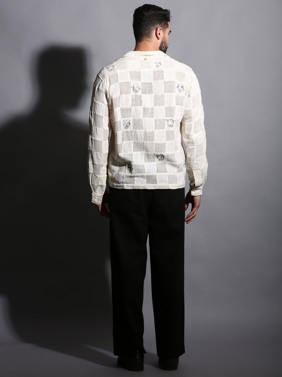 ARTFUL FACES PATCHWORK SHIRT