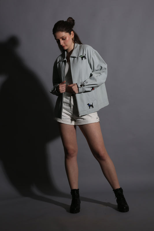 SCOUT BLUE EMBROIDERED JACKET