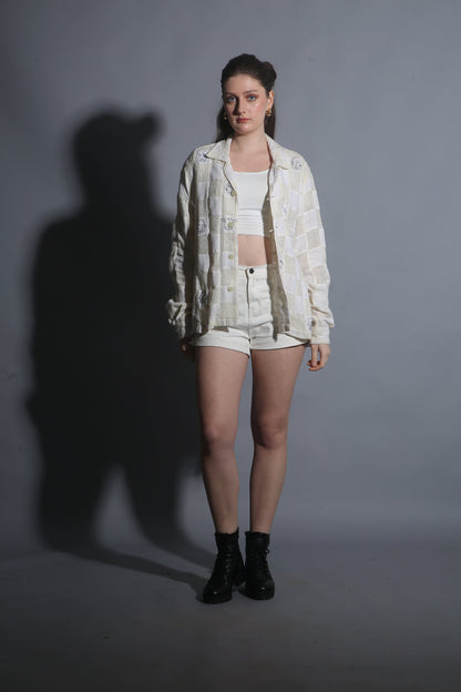 ARTFUL FACES PATCHWORK SHIRT