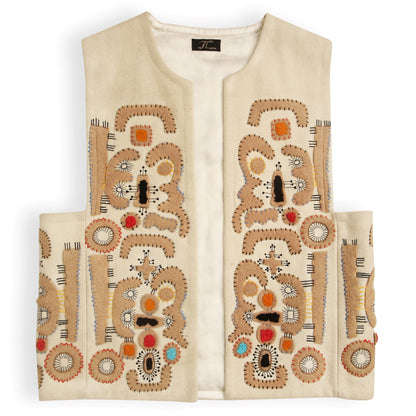 JORDAN UNISEX APPLIQUE EMBROIDERY VEST