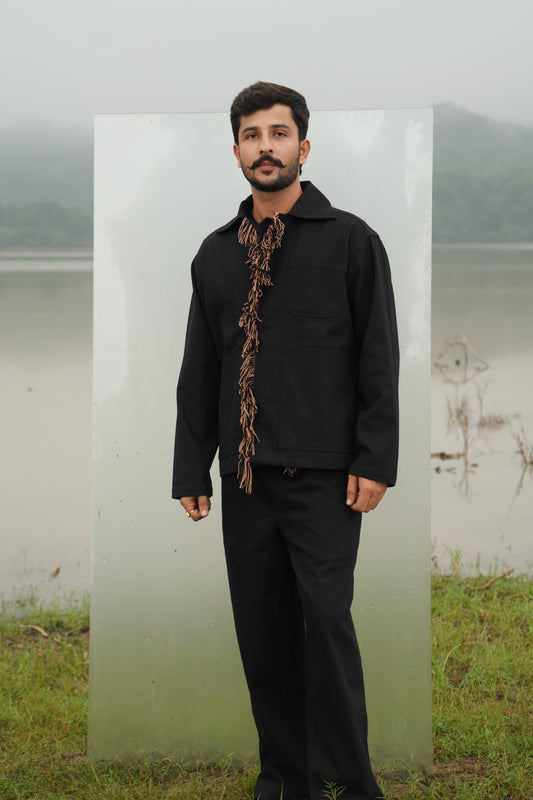 LUNA UNISEX  DENIM EMBROIDERED  JACKET