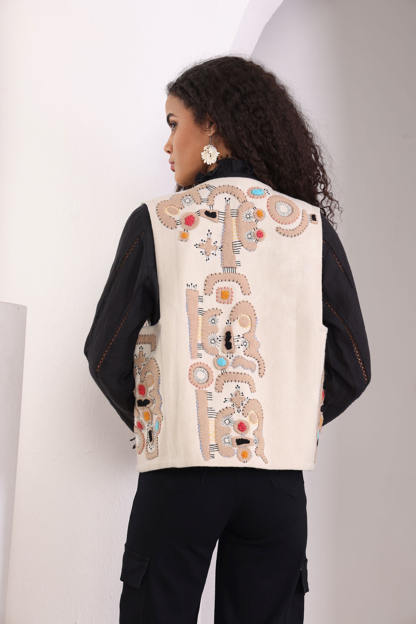 JORDAN UNISEX APPLIQUE EMBROIDERY VEST