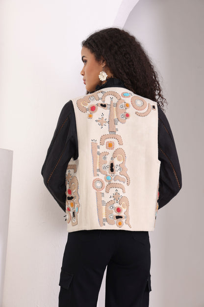 JORDAN UNISEX APPLIQUE EMBROIDERY VEST