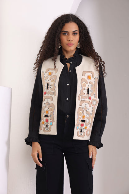 JORDAN UNISEX APPLIQUE EMBROIDERY VEST