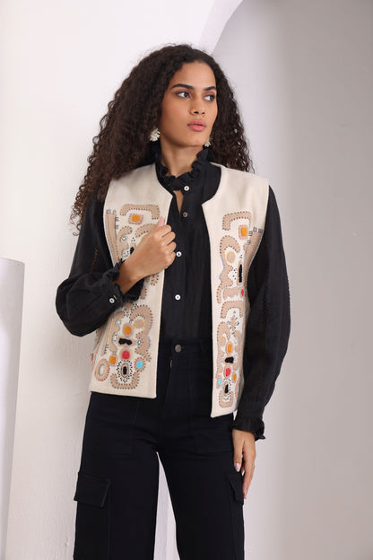 JORDAN UNISEX APPLIQUE EMBROIDERY VEST