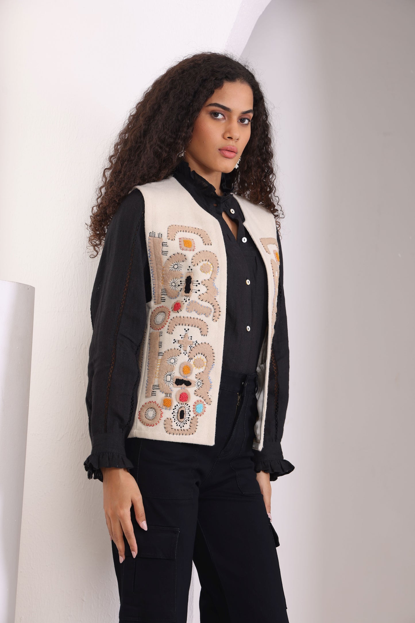 JORDAN UNISEX APPLIQUE EMBROIDERY VEST