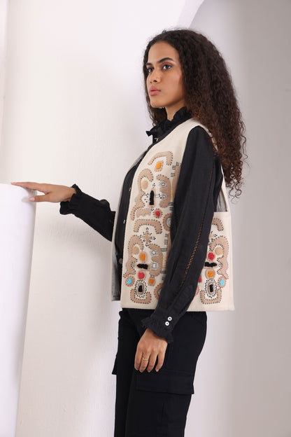 JORDAN UNISEX APPLIQUE EMBROIDERY VEST