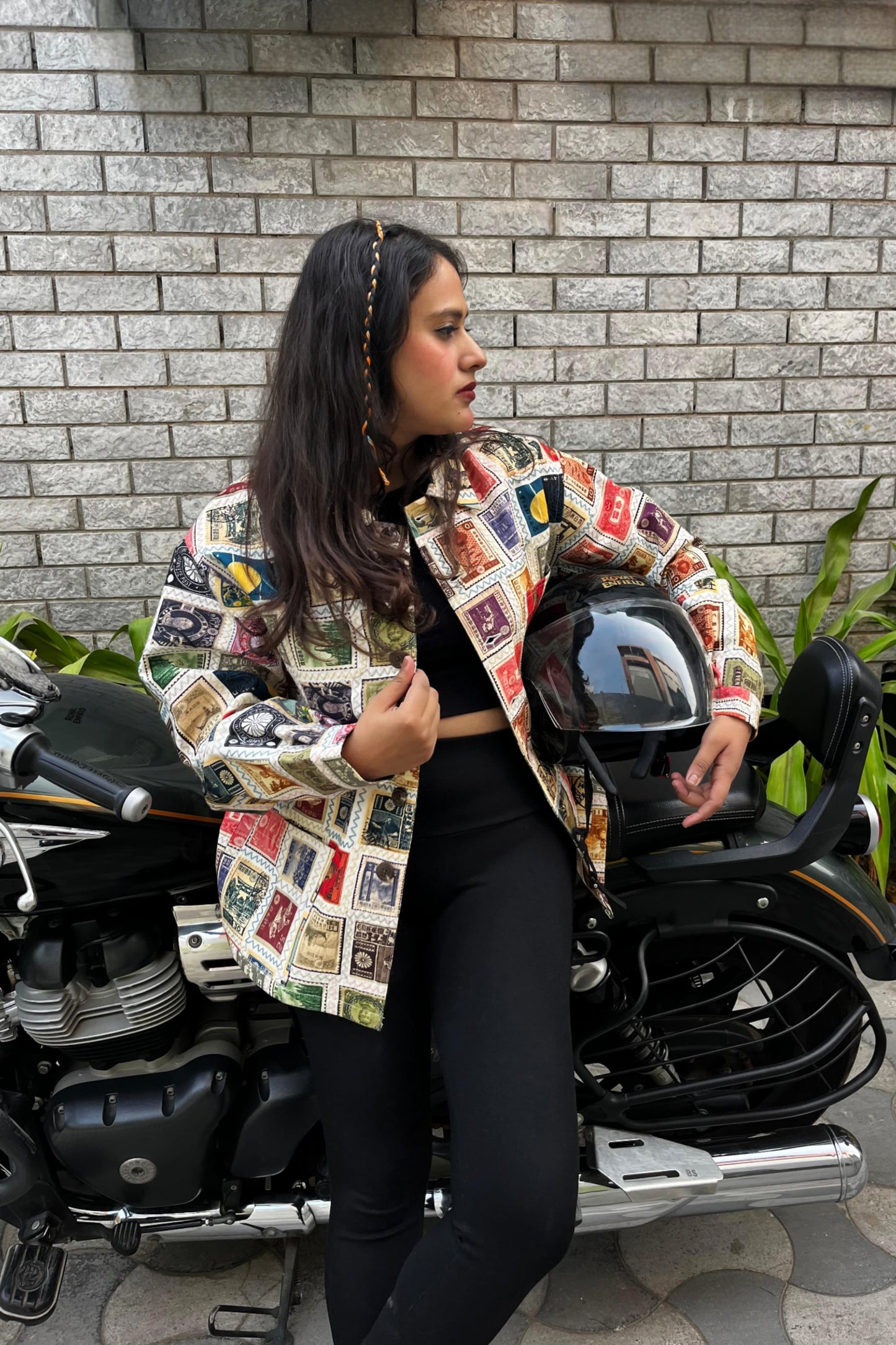 : Victor Unisex Shirt Jacket Retro Floral Embroidery