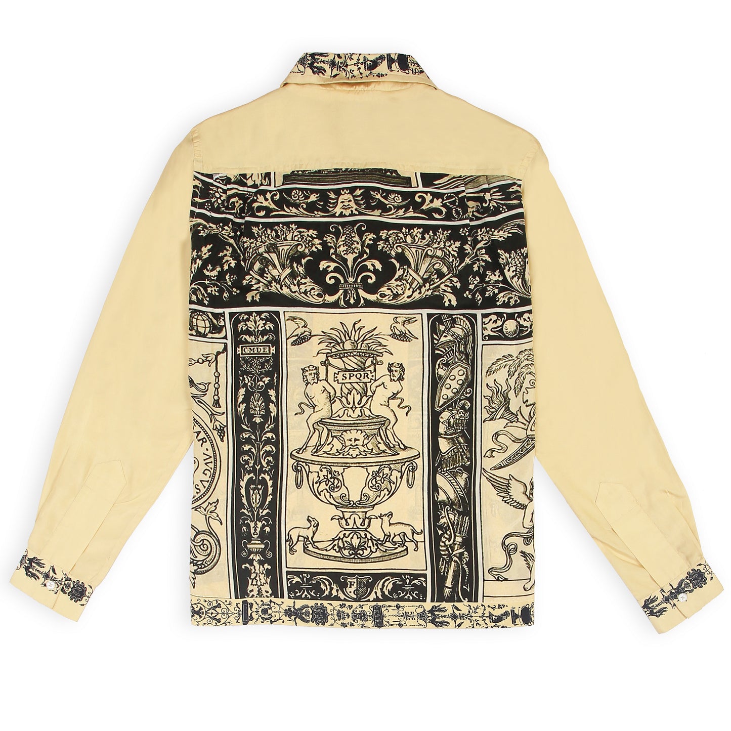 “Men’s 100 percent silk printed vintage-style shirt for statement looks” 